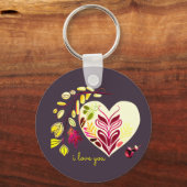 ICH LIEBE, DASS SIE BOHO HERZFORM VON VALENTINS RE SCHLÜSSELANHÄNGER (Vorderseite)