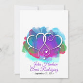 Ich Liebe, dass Sie Design mit Gold Hearts Ankündigung (Rückseite)