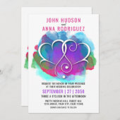 Ich Liebe, dass Sie Design mit Gold Hearts Ankündigung (Vorne/Hinten)