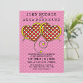 Ich Liebe, dass Sie Design mit Gold Hearts Ankündigung (Stehend Vorderseite)