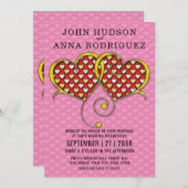 Ich Liebe, dass Sie Design mit Gold Hearts Ankündigung (Vorne/Hinten)