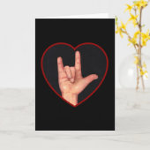 ICH LIEBE, DASS SIE DIE SPRACHE AUF SCHWARZ UNTERZ KARTE (Gelbe Blume)