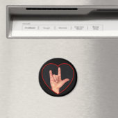 ICH LIEBE, DASS SIE DIE SPRACHE AUF SCHWARZ UNTERZ MAGNET (In Situ (Geschirrspüler))