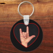 ICH LIEBE, DASS SIE DIE SPRACHE AUF SCHWARZ UNTERZ SCHLÜSSELANHÄNGER (Vorderseite)