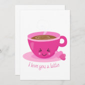 Ich Liebe, dass Sie ein Latte Einladung (Vorne/Hinten)