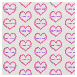 Ich Liebe, dass Sie einen weißen Hintergrund ersch Stoff