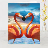 ICH LIEBE, DASS SIE FLAMINGOS GROSSE KARTE (Gelbe Blume)