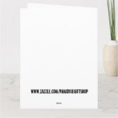 ICH LIEBE, DASS SIE FLAMINGOS GROSSE KARTE (Rückseite)