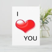 Ich Liebe, dass Sie Herzen Feiertagskarte (Stehend Vorderseite)