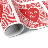 Ich Liebe, dass Sie Herzen Geschenkpapier (Rolleneckpunkt)