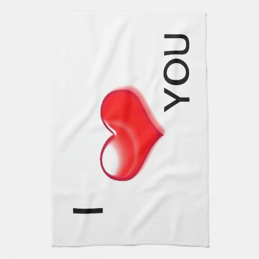 Ich Liebe, dass Sie Herzen Geschirrtuch (Vertikal)