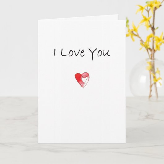 Ich Liebe, dass Sie Herzen Karte (Gelbe Blume)