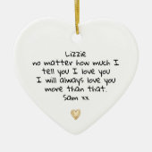 Ich Liebe, dass Sie Herzen Keramik Ornament (Vorne)