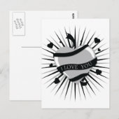 Ich Liebe, dass Sie Herzen Postkarte (Vorne/Hinten)