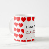 Ich Liebe, dass Sie Kaffeetasse (Vorderseite Links)