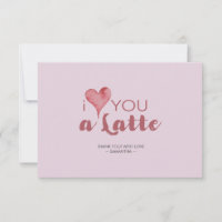 Ich Liebe, dass Sie Latte Valentine danken