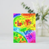 Ich LIEBE, DASS SIE MALEN Postkarte (Stehend Vorderseite)