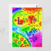 Ich LIEBE, DASS SIE MALEN Postkarte (Vorne/Hinten)