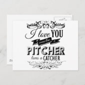 ICH LIEBE, DASS SIE MEHR ALS EIN PITCHER LIEBEN EI POSTKARTE (Vorne/Hinten)