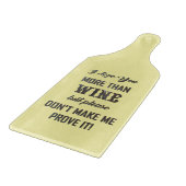 ICH LIEBE, DASS SIE MEHR ALS WEIN... Schneidebrett (Ecke)