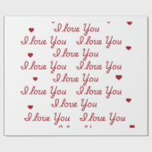 Ich Liebe, dass Sie Papier schreiben Geschenkpapier (Flach)