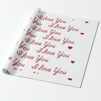 Ich Liebe, dass Sie Papier schreiben Geschenkpapier