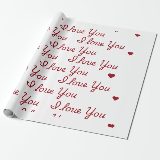 Ich Liebe, dass Sie Papier schreiben Geschenkpapier (Ungerollt)