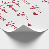 Ich Liebe, dass Sie Papier schreiben Geschenkpapier (Ecke)