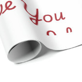 Ich Liebe, dass Sie Papier schreiben Geschenkpapier (Rolleneckpunkt)