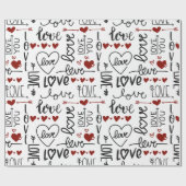 Ich Liebe, dass Sie Papier schreiben Geschenkpapier (Flach)