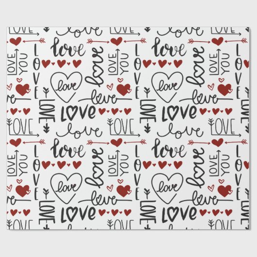 Ich Liebe, dass Sie Papier schreiben Geschenkpapier (Flach)