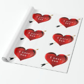 Ich Liebe, dass Sie Papier schreiben Geschenkpapier (Ungerollt)