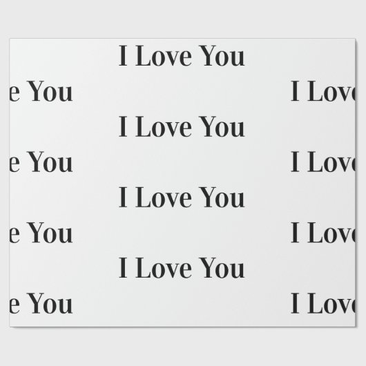 Ich Liebe, dass Sie Papier schreiben Geschenkpapier (Flach)