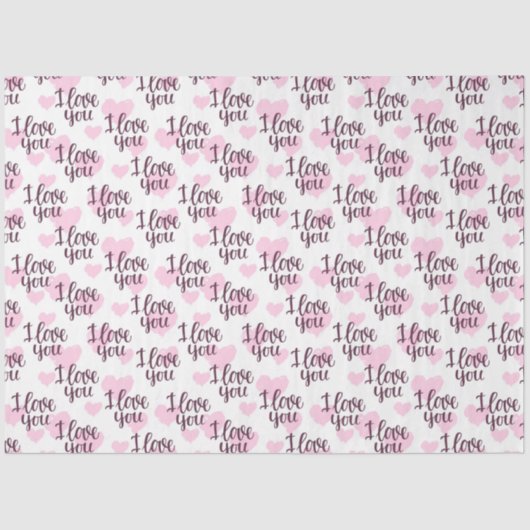 Ich Liebe, dass Sie Papiersortierungspapier Seidenpapier (Vorderseite)