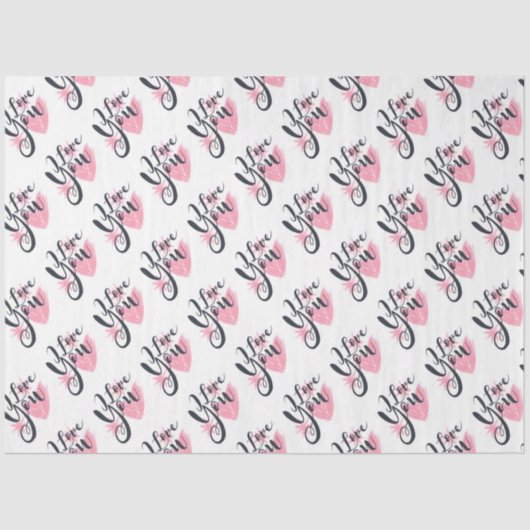 Ich Liebe, dass Sie Papiersortierungspapier Seidenpapier (Vorderseite)