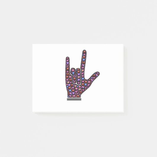 Ich Liebe, dass Sie Post-it Klebezettel (Vorderseite)