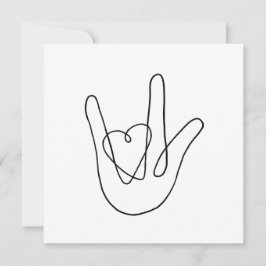 Ich Liebe, dass Sie Postkarte unterschreiben