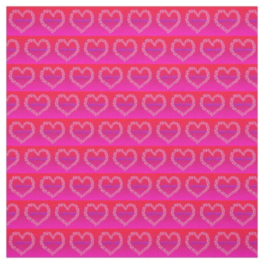 Ich Liebe, dass Sie rosa Hintergrund Stoff (Muster)
