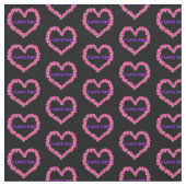 Ich Liebe, dass Sie schwarzen Hintergrund Stoff (Nahaufnahme)