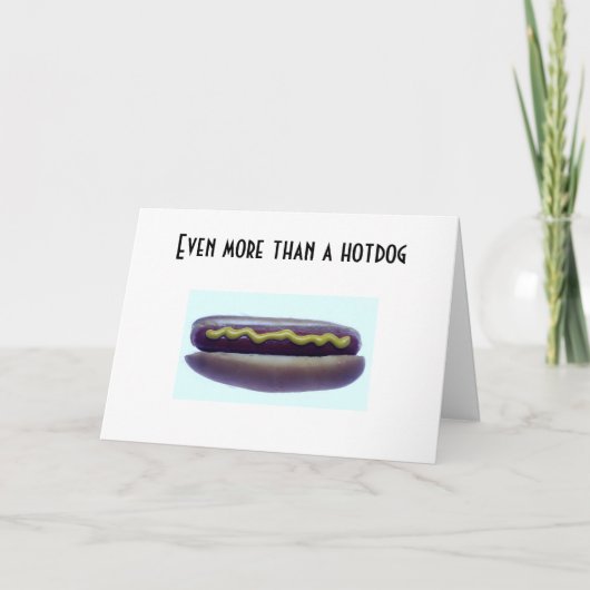 ICH LIEBE, DASS SIE SOGAR MEHR ALS EIN HOTDOG KARTE (Vorderseite)