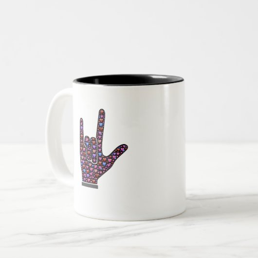 Ich Liebe, dass Sie Zweifarbige Tasse (Vorderseite Links)