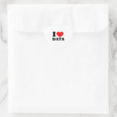 ICH LIEBE DATA HEART Herz-Aufkleber (Tasche)
