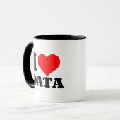 ICH LIEBE DATEN TASSE (Vorderseite Links)