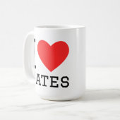 Ich liebe Dates Kaffeetasse (Vorderseite Links)