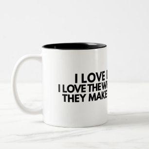 Ich liebe Deadlines Wer rauscht Geräusch Lustiger Zweifarbige Tasse
