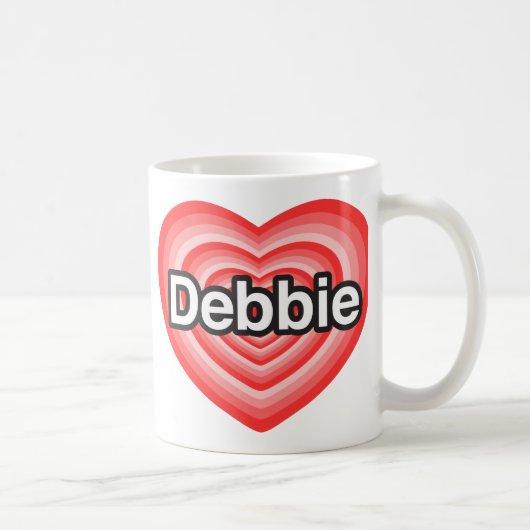 Ich Liebe Debbie. Ich Liebe dir Debbie. Herz Kaffeetasse (Rechts)
