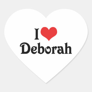 Ich liebe Deborah Herz-Aufkleber