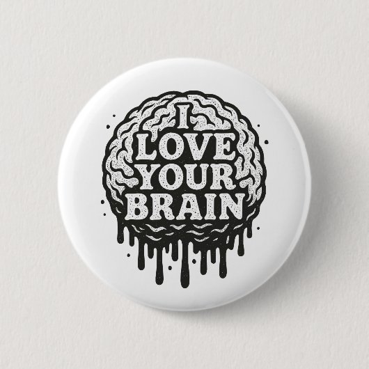 Ich Liebe dein Gehirn Button (Vorderseite)