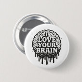 Ich Liebe dein Gehirn Button (Vorne & Hinten)