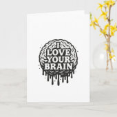 Ich Liebe dein Gehirn Karte (Gelbe Blume)